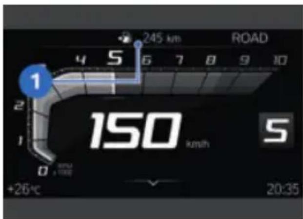 245 km ROAD 1 150 km/h 5 +26°C 20:35