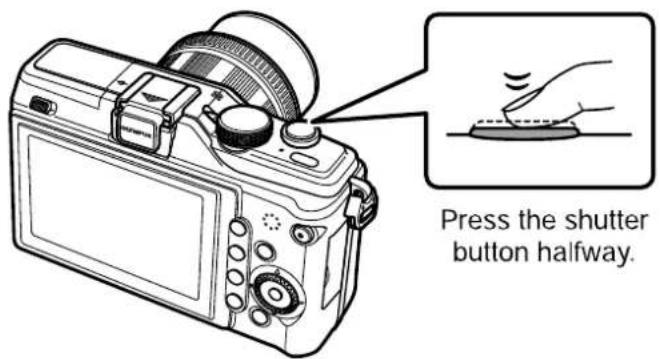 Press the shutter button halfway.