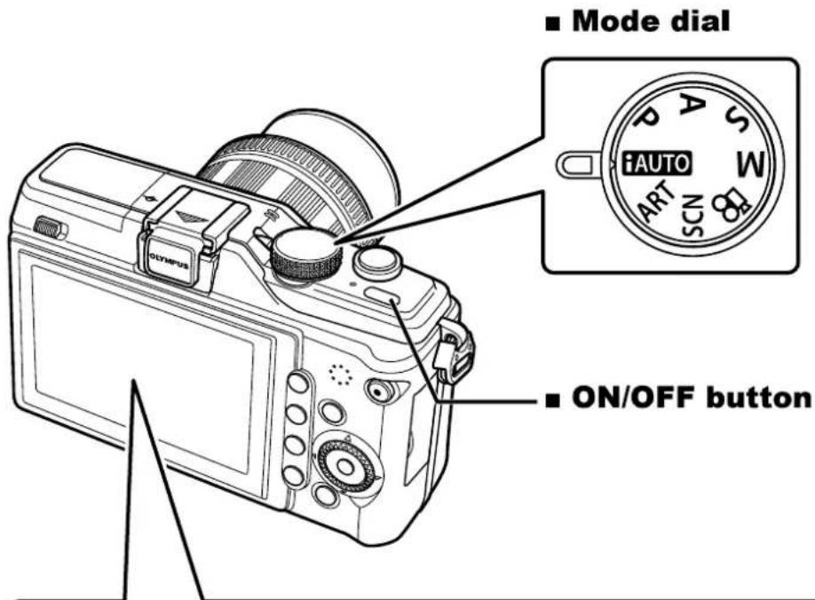 ■ Mode dial FAUTO W ART SCN 88 ■ ON/OFF button