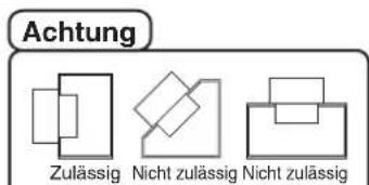 Achtung Zulässig Nicht zulässig Nicht zulässig