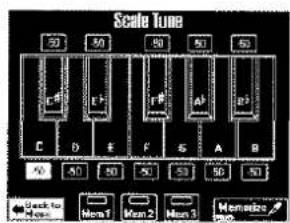 Scale Tone 50 50 50 50 50 F F F A B C D E F G A B 40 50 50 50 50 50 Back to Mem1 Mem2 Mem3 Memize no