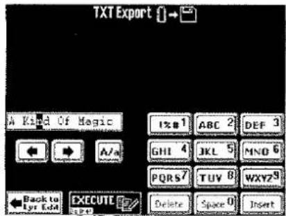 ROLAND DisCover 5M - Exportieren von Lyrics-Daten als Textdatei - 1