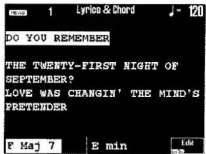 DO YOU REMEMBER THE TWENTY-FIRST NIGHT OF SEPTEMBER? LOVE WAS CHANGIN' THE MIND'S PRETENDER F Maj 7 E min Edit