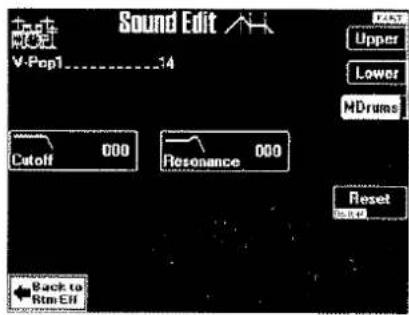 Sound Edit V-Pop1 14 Cutoff 000 Resonance 000 Reset Back to Rim EH
