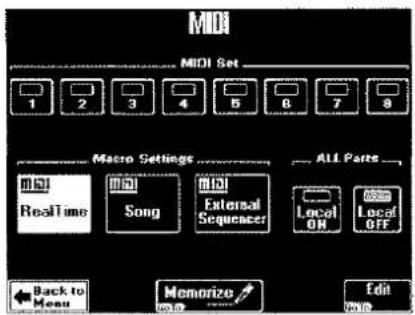 ROLAND DisCover 5M - Aufrufen der MIDI-Funktionen - 2