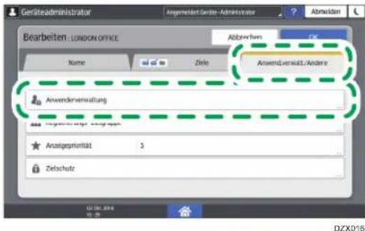 Geräteadministrator Angewertet Geräte - Administrator Abweiden Bearbeiten - LONDON OFFICE Name Date Ziele Anwendungverwaltung Anwendungverwaltung Anutzgezeichnet Zielz