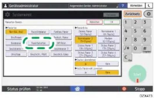 Geräteadministrator Angeminiert Geräte-Administrat Systemminist Pensitär Besten Abgaben OK Zurücksetz 1 2 3 4 5 6 7 8 9 0 # C Start Status prüfen DZX473 Stopp