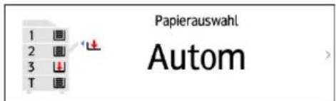 1 2 3 T Papierauswahl Autom