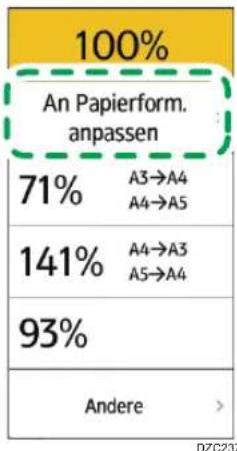 RICOH IM C3000A - Vergrößern oder verkleinern entsprechend dem Papierformat - 5