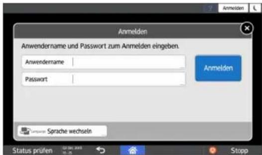 Anmelden Anwendername und Passwort zum Anmelden eingeben. Anwendername Passwort Anmelden Sprache wechseln Status prüfen 01.06.2014 Stopp