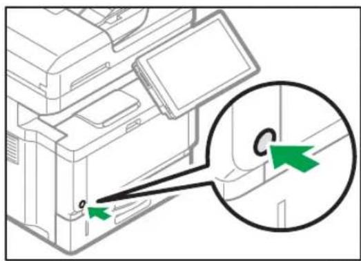 RICOH IM 350F - Einschalten der Stromversorgung - 1