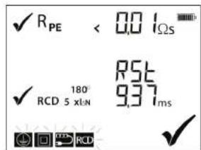 ✓ R_PE < 0.0 I_ΩS ✓ RST RCD 5 x1:N 9.37 I_ms
