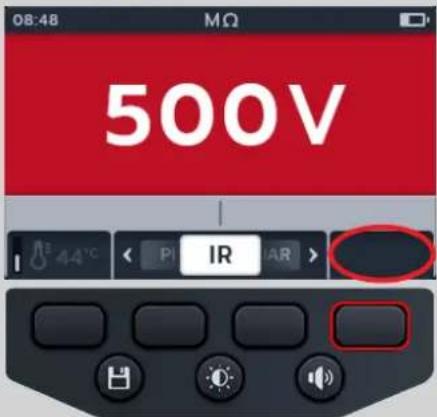 08:48 MΩ 500V 44°C IR AR