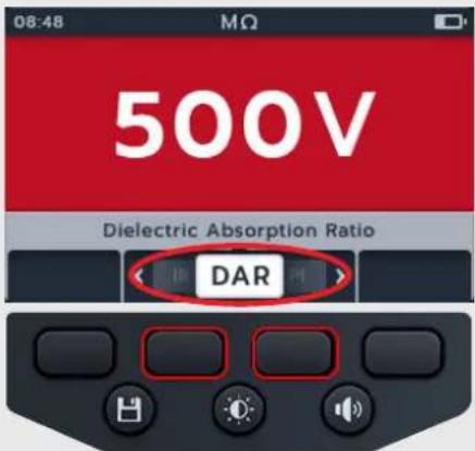 08:48 MΩ 500V Dielectric Absorption Ratio DAR