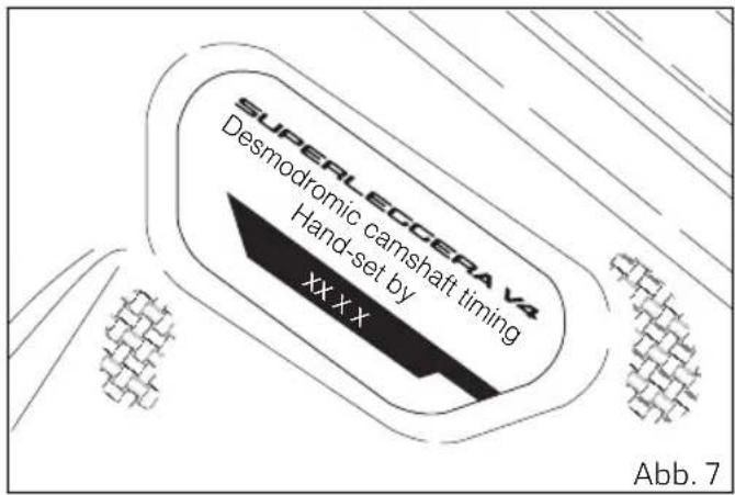 SUPERLECCERA Desmodromic camshaft timing Hand-set by XXX Abb. 7