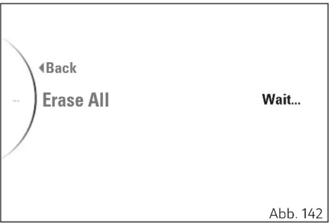 Back ... Erase All Wait... Abb. 142