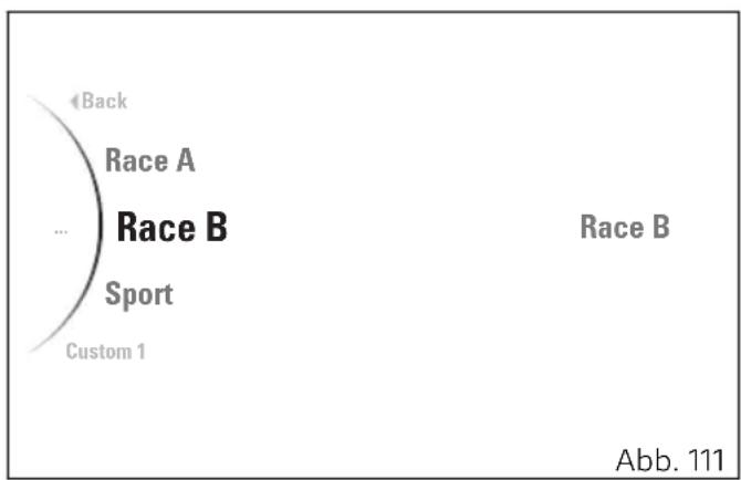 Back Race A Race B Sport Custom 1 Race B Abb. 111
