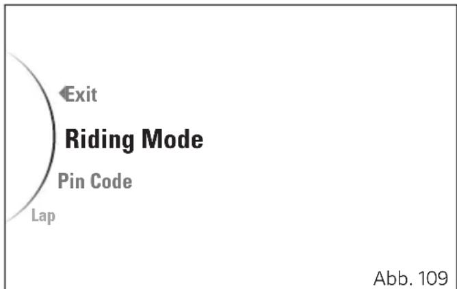Exit Riding Mode Pin Code Lap Abb. 109