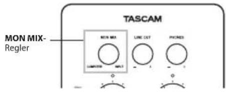 MON MIX- Regler TASCAM MON MIX LINE CUT PHONES