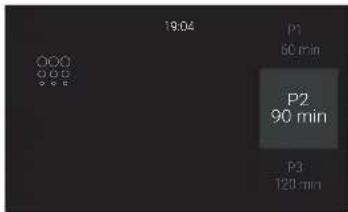 19:04 P1 60 min P2 90 min P3 120 min