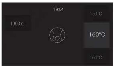 19:04 1000 g 159°C 160°C 161°C