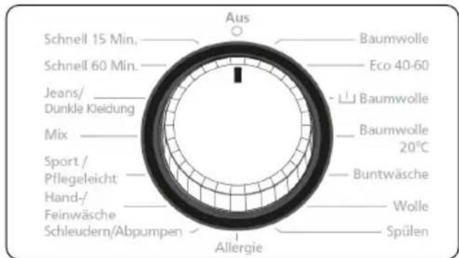 Aus Schnell 15 Min. Schnell 60 Min. Jeans/ Dunkle Kleidung Mix Sport / Pflegeleicht Hand-/Feinwäsche Schleudern/Abpumpen Allergie Baumwolle Eco 40-60 Baumwolle Baumwolle 20°C Buntwäsche Wolle Spülen