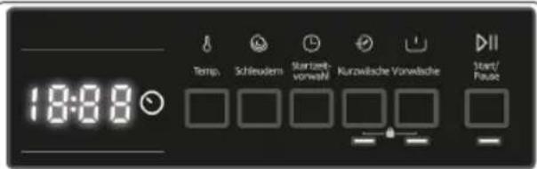 Temp. Schleudern Startzeitvorwalt Kurowische Vorwäsche Start/Plaus 18:00