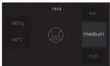 19:04 1000 g 160°C low medium high