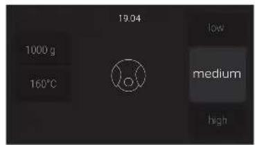 19.04 1000 g 160°C low medium high