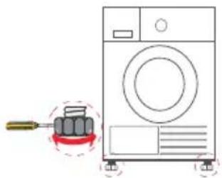 MIDEA MD11EH80BD - Wäschetrockners ausrichten - 1