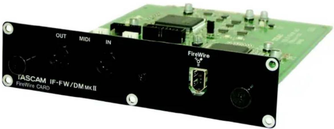 OUT MIDI IN TASCAM IF-FW/DM MK II FireWire CARD FireWire