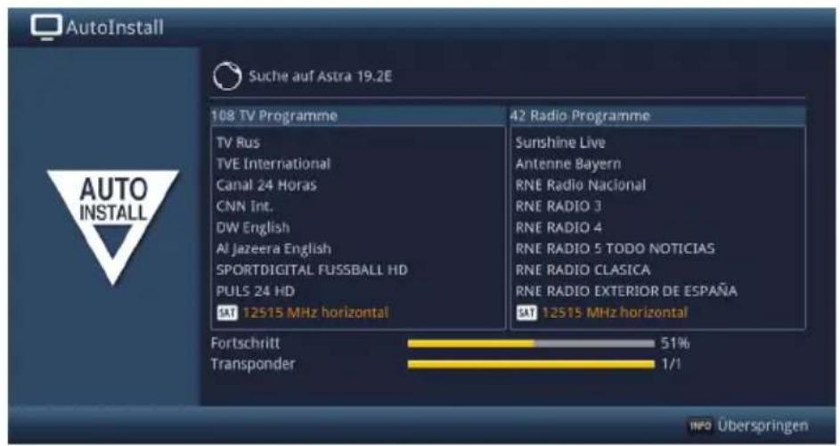 AutoInstall Suche auf Astra 19.2E 108 TV Programme TV Rus TVE International Canal 24 Horas CNN Int. DW English Al Jazeera English SPORTDIGITAL FUSSBALL HD PULS 24 HD SAT 12515 MHz horizontal 42 Radio Programme Sunshine Live Antenne Bayern RNE Radio Nacional RNE RADIO 3 RNE RADIO 4 RNE RADIO 5 TODO NOTICIAS RNE RADIO CLASICA RNE RADIO EXTERIOR DE ESPAÑA SAT 12515 MHz horizontal Fortschritt 51% Transponder 1/1 INFO Überspringen