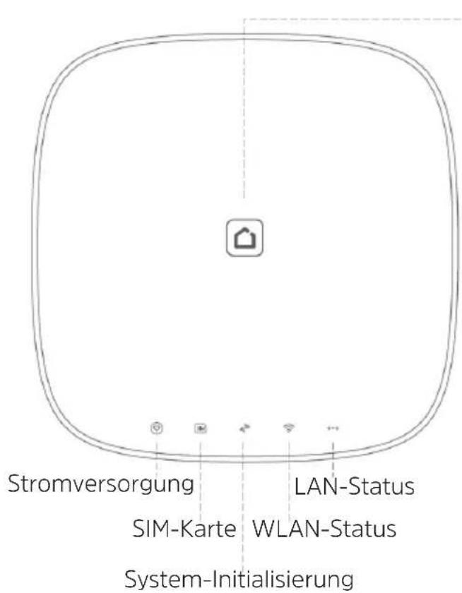 Stromversorgung SIM-Karte System-Initialisierung LAN-Status WLAN-Status