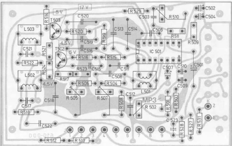 5V 17V R514 T503 C520 R520 C519 C513 C514 C506 R511 L503 R521 4.5V T502 5V C516 R516 R515 R523 C515 C511 IC 501 16 9 8 R509 C501 R522 R524 L502 4.5V R517 R506 R504 C508 C507 C510 C509 L501 MP3 R502 R508 R503 C512 R501 C 523 R 528 R 527 R 531 K 2 1 J 1 2 3 4 5 6 7 8 9 1