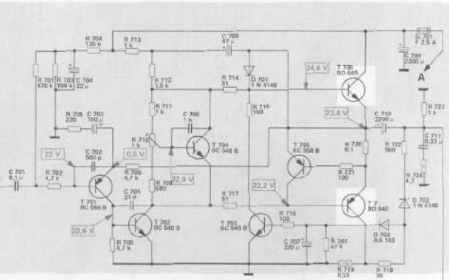 H 704 120 k R 713 1.5 k C 708 47 A R 712 1.5 k C 706 1 k R 711 1.5 k C 704 100 k R 710 3 k T 704 BC 548 B R 705 4.7 k C 704 21 p R 702 4.7 k T 702 BC 548 B R 706 2.9 V C 706 680 R 717 51 A T 702 BC 548 B R 716 100 A C 707 220 A R 707 47 A T 703 1 N 4148 R 706 BD 640 R 706 BD 640 R 716 100 A C 710 220A R 712 1 N 4148 R 716 96 A AA 112 R 721 1k A C 710 220A R 726 0.1 A R 721 100 A R 724 A.3 A R 726 369 A R 726 BD 640 A R 718 96 A AA 112 A