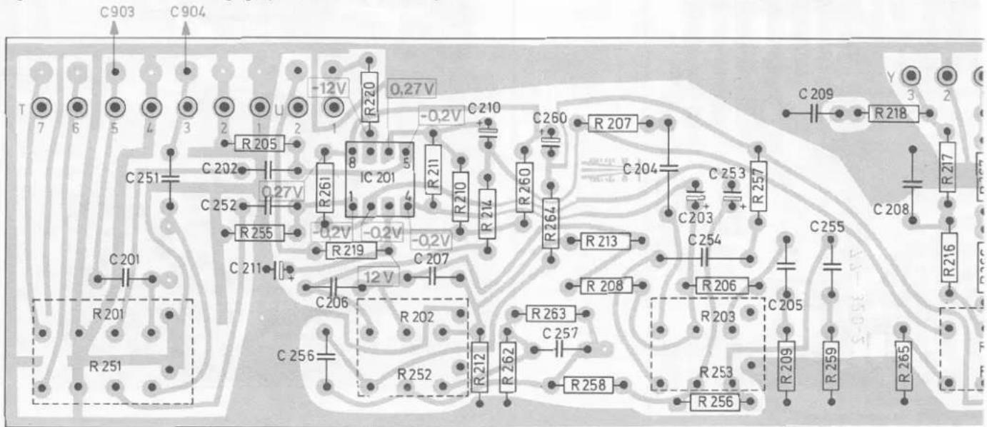 C903 C904 T 7 6 5 4 3 2 1 U 2 -12V R220 0,27V C210 R205 C251 C202 C252 R261 8 IC 201 5 1 4 -0,2V R211 R210 R214 C260 R207 C204 C253 R257 C203 C254 R264 R213 R208 R206 C205 R203 R253 R256 C209 R218 Y 3 2 C208 R216 R217 R216 R216 R201 R201 R251 C201 C206 C206 R202 R263 C256 C256 R252 R212 R262 C257 R258 R256