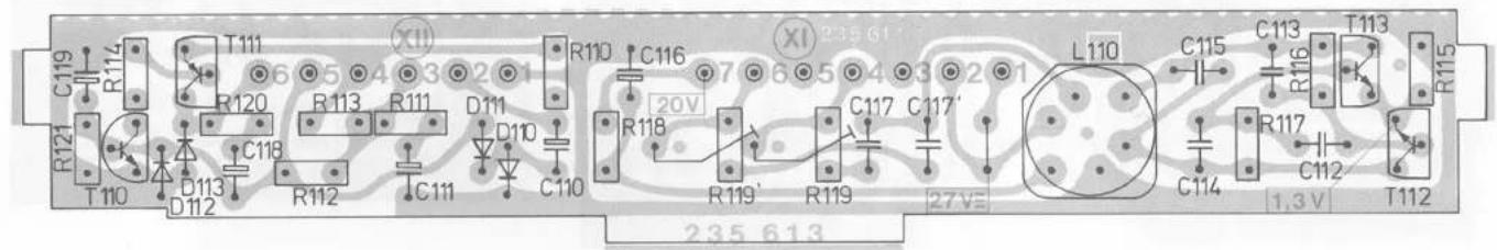 C119 R114 T111 6 5 4 3 2 1 XII R120 R113 R111 D111 R110 C116 XI 235 61' 7 6 5 4 3 2 1 L110 C115 C113 T113 R127 T110 D113 D112 R112 C118 R113 C111 D110 C110 R118 20V R119' R119 C117 C117' 27 V= C114 R117 C112 T112 2 3 5 6 1 3