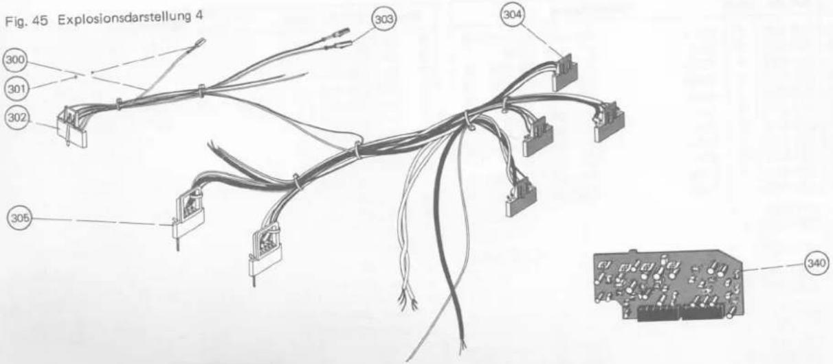 Fig. 45 Explosionsdarstellung 4 300 301 302 303 304 305 340