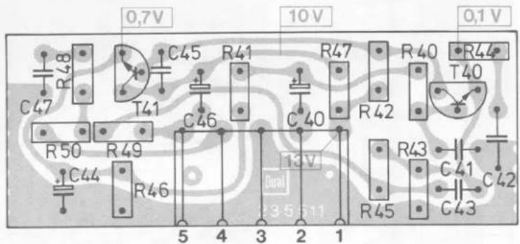 0,7V 10 V 0,1 V C47 R48 T41 C45 R41 R47 R40 R44 T40 R50 R49 C46 C40 13V Dual 23 5 511 R43 R45 C41 C42 C44 C43 5 4 3 2 1