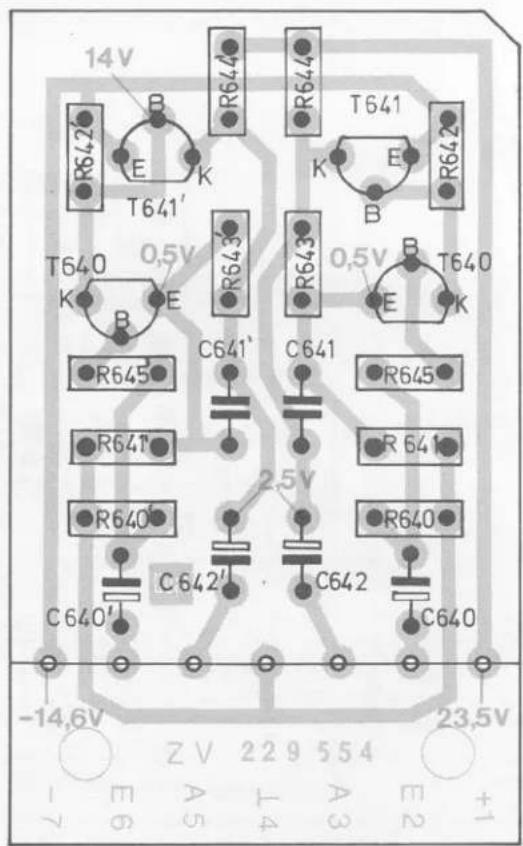 14V R642 B E K T641' R644 R644 T641 K E B R642 R643 0,5V R645 R643 0,5V T640 K E B C641' C641 R645 R641 2.5V R640 C642' C642 R640 C640' -14,6V Z V 2 2 9 5 5 4 E 6 A 5 1 4 A 3 E 2 +1