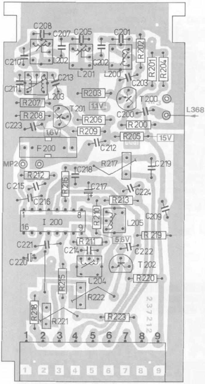 C208 C207 C205 C201 C210 L201 L200 R202 R201 R204 C213 L203 R203 T200 R207 R208 C223 16V R206 R209 R205 15V F200 MP2 R212 C218 R217 C219 C215 R216 C217 C224 R213 I 200 8 C209 16 V 9 8 L205 R219 C221 C214 R211 5.6V C222 C220 L204 R222 T 202 R220 R215 R218 R221 R223 1 2 3 4 5 6 7 8 9 1 2 3 4 5 6 7 8 9