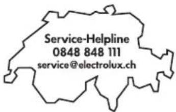 Service-Helpline 0848 848 111 service@electrolux.ch