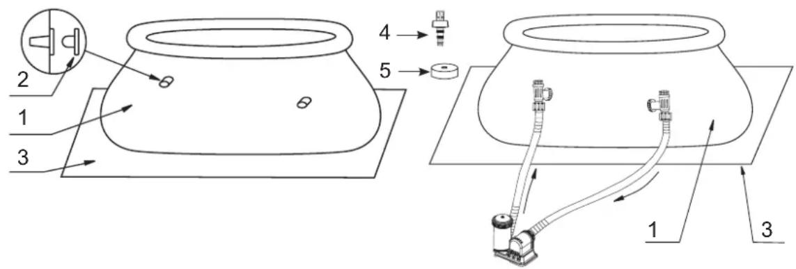 INTEX Easy Set 126166NP - TEILERREFERENZ - 1