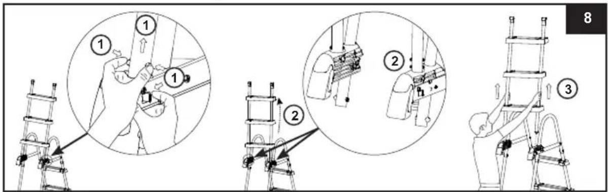INTEX Easy Set 126166NP - STUFEN AUS DER GESICHERTEN POSITION ENTFERNEN (Sehen Sie Abb.8): - 1