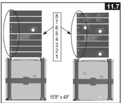 8 7 6 5 4 3 2 1 8 7 6 5 4 3 2 1 15'8" x 49" 11.7