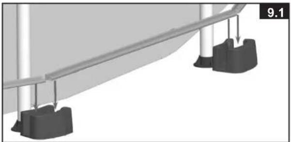 INTEX Graphit 126382GN - Installation der Bodenkappe und der Bodenschiene - 1
