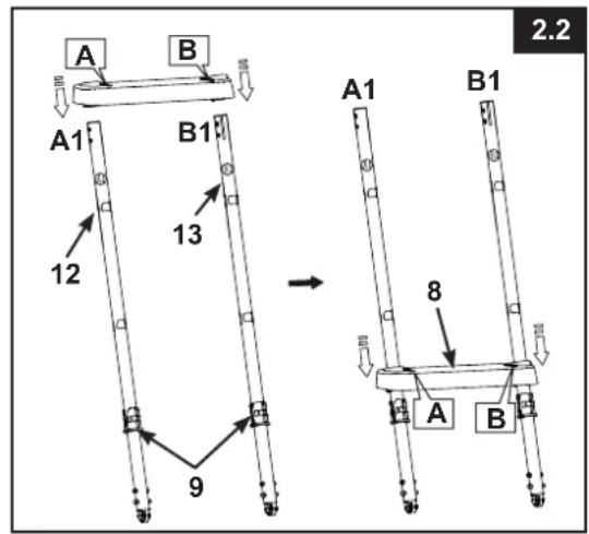 A B A1 B1 12 13 9 → A1 B1 8 A B 2.2