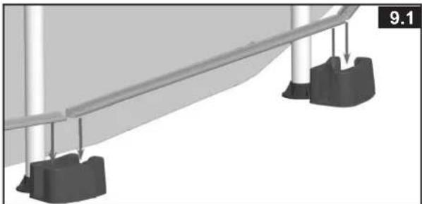 INTEX Graphit 126384GN - Installation der Bodenkappe und der Bodenschiene - 1