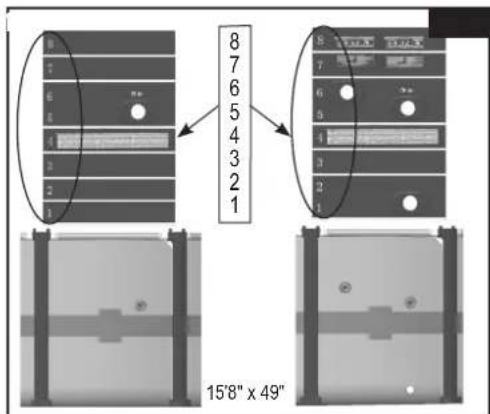 8 7 6 5 4 3 2 1 15'8" x 49"