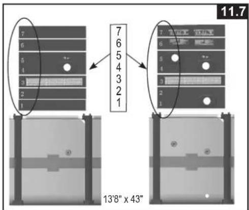 7 6 5 4 3 2 1 7 6 5 4 3 2 1 13'8" x 43" 11.7